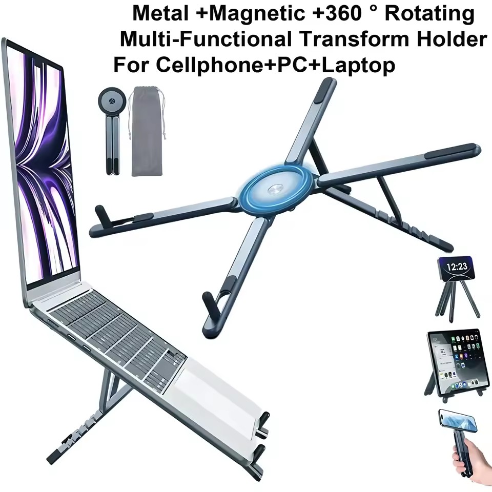 Selfie Stick Tripod - Suporte Magnético Dobrável 3 em 1