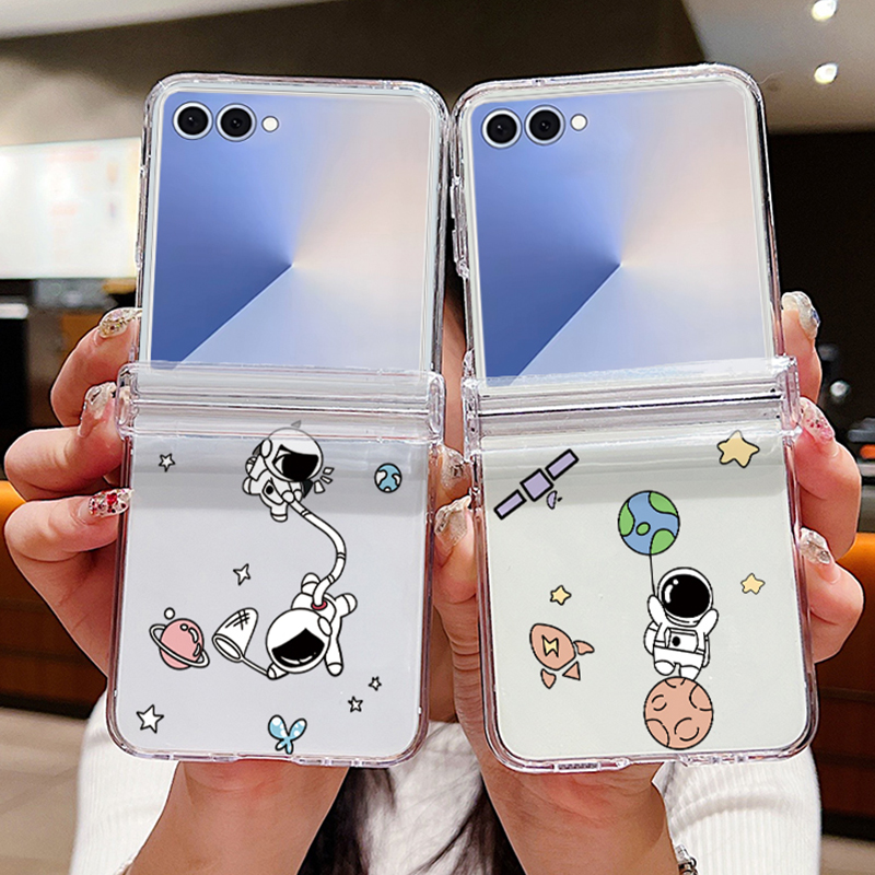 Phone Case Clear - Astronautas padrão dobrável caso de telefone