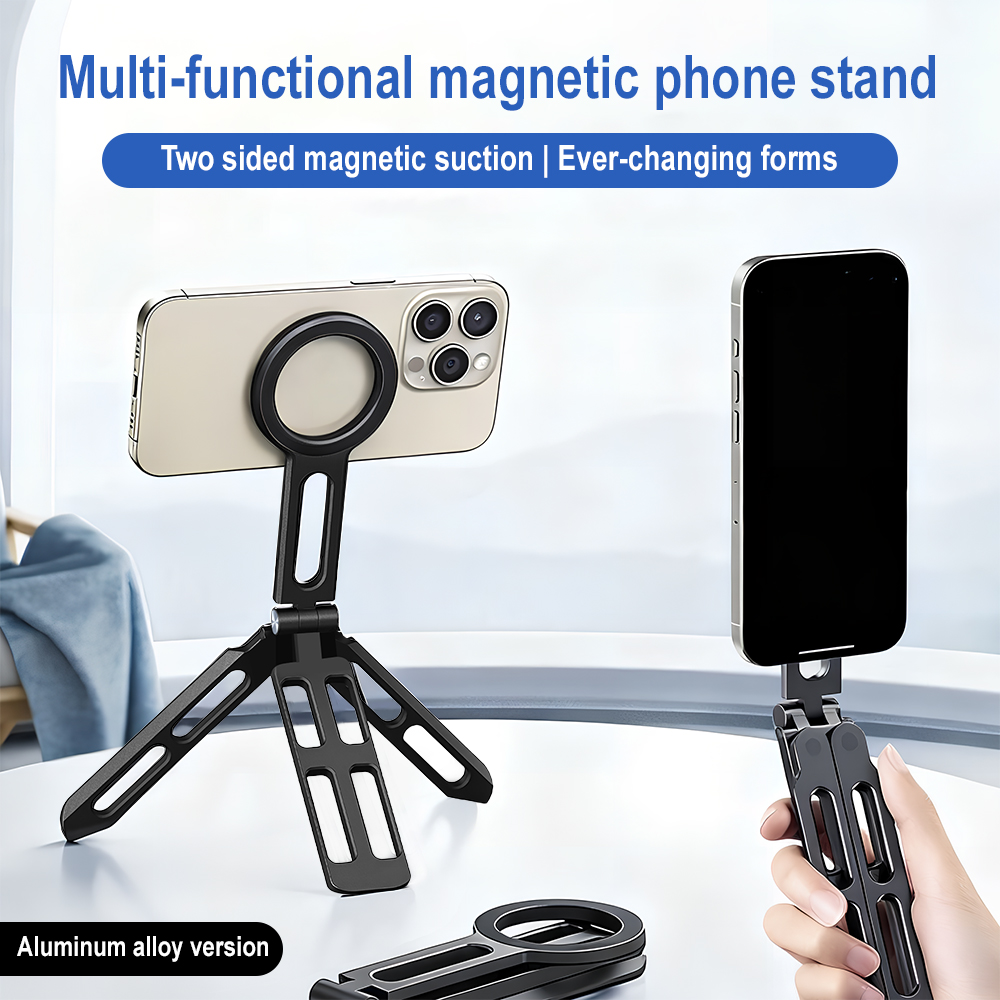 Selfie Stick Tripod - Suporte Magnético para Telefone com Quatro