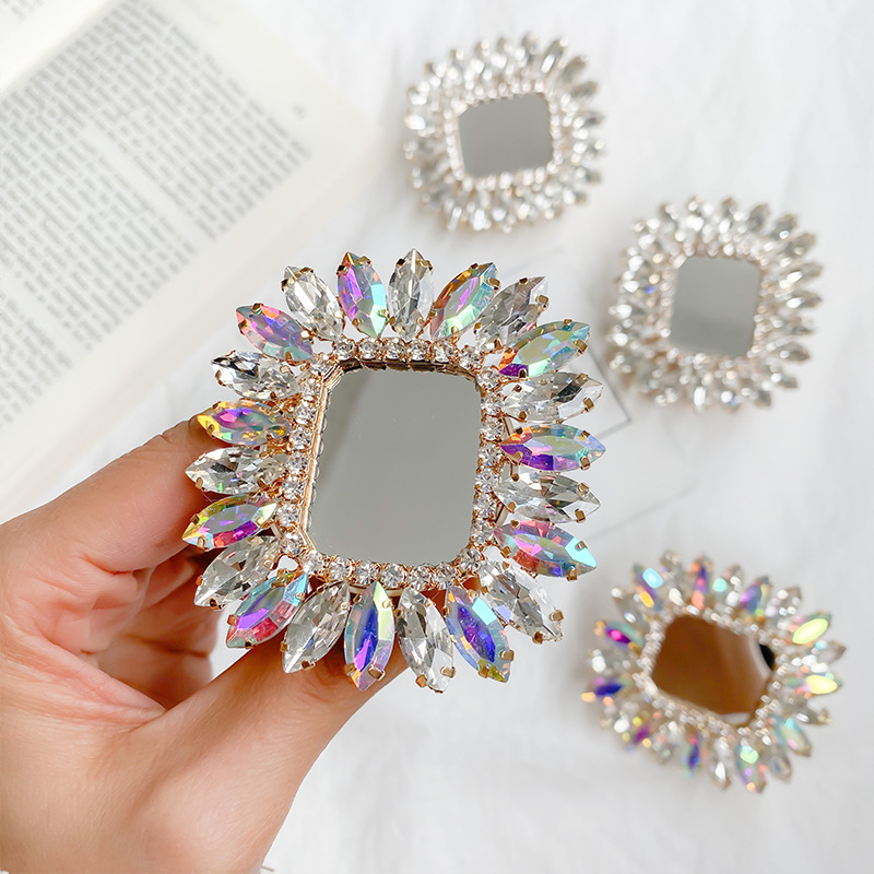 Luxo brilhante espelho quadrad - Pop Socket Grip avaliação e preço