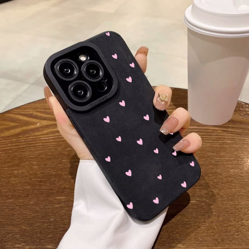 Moda rosa coração padrão caso  - Xo Phone Accessories avaliação e preço
