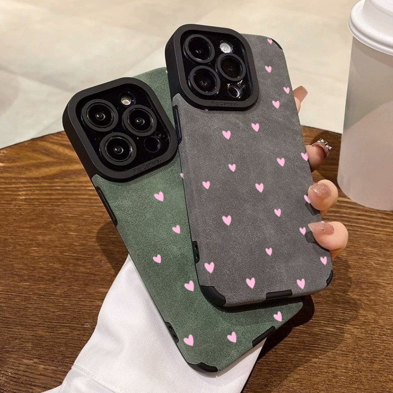 Moda rosa coração padrão caso  - Xo Phone Accessories avaliação e preço