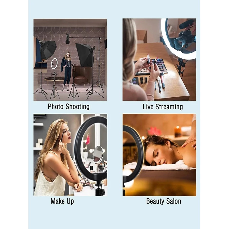 Ring Light Desiontal de 26cm c - Selfie Stick Tripod avaliação e preço