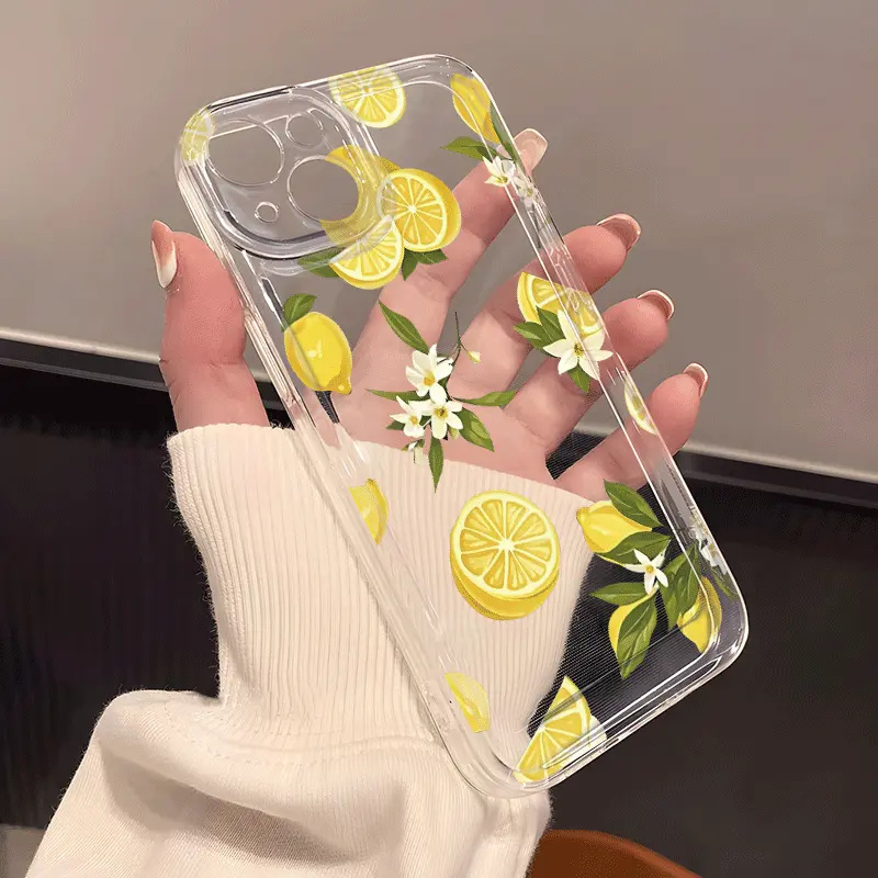 Verão fruta limão flor clara c - Phone Case Clear avaliação e preço